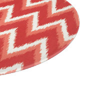 Ikat Chevron Stripes - Rust Oranje en wit Snijplank (Hoek)