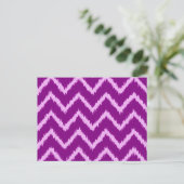 Ikat Chevrons - Amethyst paars en lichte orchidee Briefkaart (Staand voorkant)