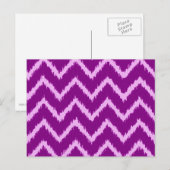Ikat Chevrons - Amethyst paars en lichte orchidee Briefkaart (Voorkant / Achterkant)