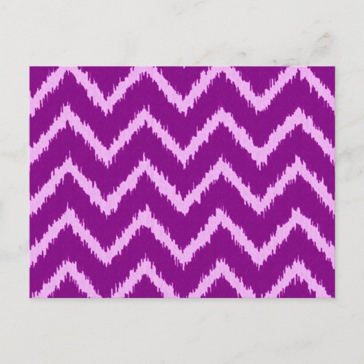 Ikat Chevrons - Amethyst paars en lichte orchidee Briefkaart (Voorkant)