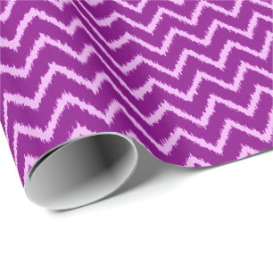 Ikat Chevrons - Amethyst paars en lichte orchidee Cadeaupapier