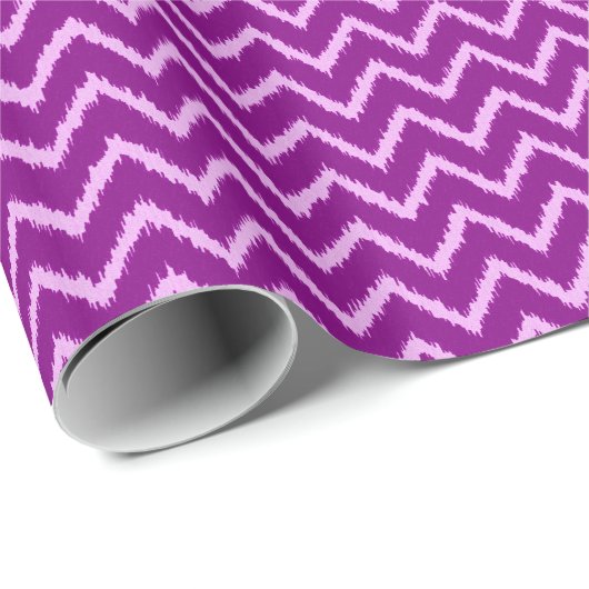 Ikat Chevrons - Amethyst paars en lichte orchidee Cadeaupapier (Rol Hoek)