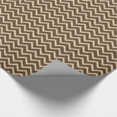 Ikat Chevrons - Chocoladebruin en geelbruin Cadeaupapier (Hoek)