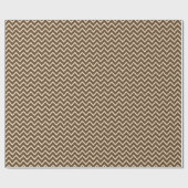 Ikat Chevrons - Chocoladebruin en geelbruin Cadeaupapier (Vlak)