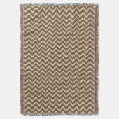 Ikat Chevrons - Chocoladebruin en geelbruin Deken (Voorkant Verticaal)