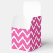 Ikat Chevrons - Diep fuchsia roze en wit Bedankdoosjes (Geopend)