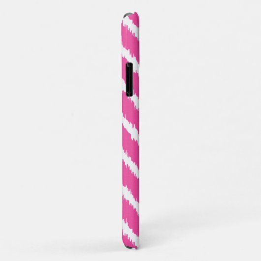 Ikat Chevrons - Diep fuchsia roze en wit Case-Mate iPhone Case (Achterkant/rechts)