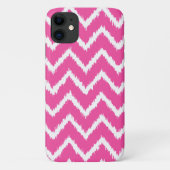 Ikat Chevrons - Diep fuchsia roze en wit Case-Mate iPhone Case (Achterkant)