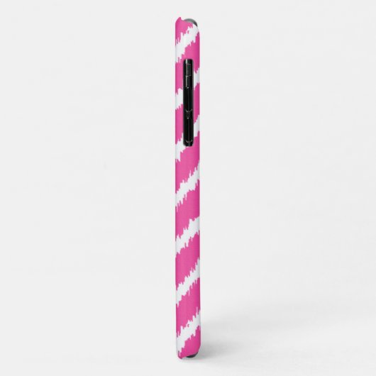 Ikat Chevrons - Diep fuchsia roze en wit Case-Mate iPhone Case (Achterkant/links)