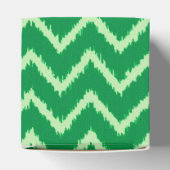 Ikat Chevrons - Grove en lichtgroen Bedankdoosjes (Bovenkant)