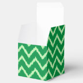 Ikat Chevrons - Grove en lichtgroen Bedankdoosjes (Geopend)