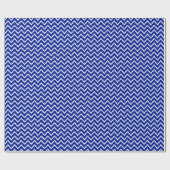 Ikat Chevrons - Kobalt blauw en wit Cadeaupapier (Vlak)