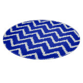 Ikat Chevrons - Kobaltblauw en wit Snijplank (Hoek)