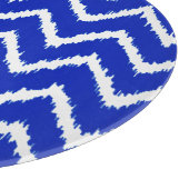 Ikat Chevrons - Kobaltblauw en wit Snijplank (Hoek)