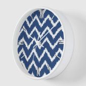 Ikat Chevrons - marineblauw en wit (Hoek)