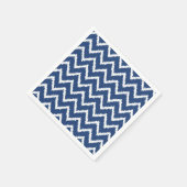 Ikat Chevrons - marineblauw en wit Servetten (Hoek)