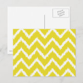 Ikat Chevrons - Mosterdgeel en wit Briefkaart (Voorkant / Achterkant)