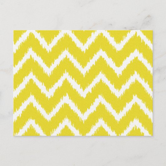 Ikat Chevrons - Mosterdgeel en wit Briefkaart (Voorkant)