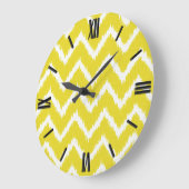 Ikat Chevrons - Mosterdgeel en wit Grote Klok (Hoek)