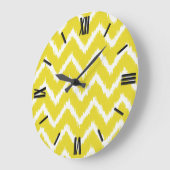 Ikat Chevrons - Mosterdgeel en wit Grote Klok (Hoek)