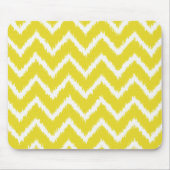 Ikat Chevrons - Mosterdgeel en wit Muismat (Voorkant)