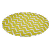 Ikat Chevrons - Mosterdgeel en wit Snijplank (Hoek)
