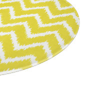 Ikat Chevrons - Mosterdgeel en wit Snijplank (Hoek)