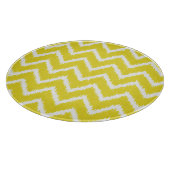 Ikat Chevrons - Mosterdgeel en wit Snijplank (Hoek)