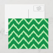 Ikat Chevrons - Pine en lichtgroen Briefkaart (Voorkant / Achterkant)
