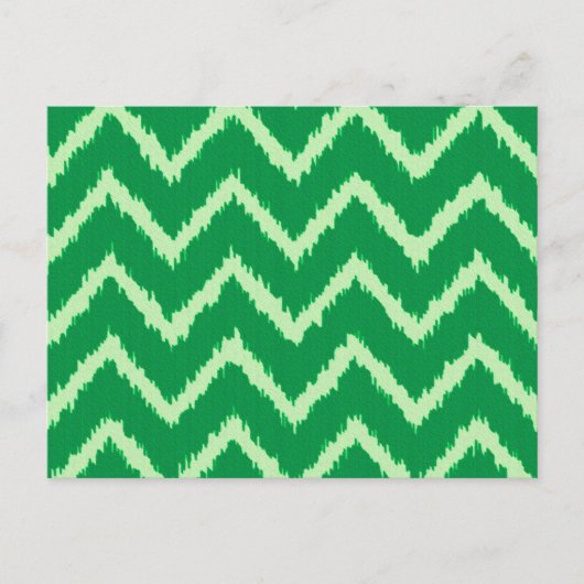 Ikat Chevrons - Pine en lichtgroen Briefkaart (Voorkant)