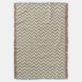 Ikat Chevrons - Taupe tan en beige Deken (Voorkant Verticaal)