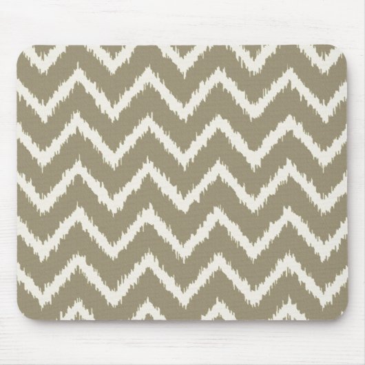 Ikat Chevrons - Taupe tan en beige Muismat (Voorkant)