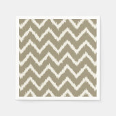 Ikat Chevrons - Taupe tan en beige Servetten (Voorkant)