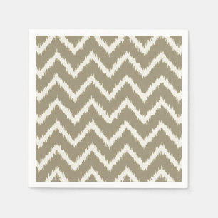 Ikat Chevrons - Taupe tan en beige Servetten