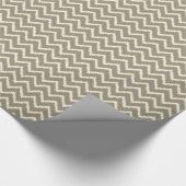 Ikat Chevrons - Taupe tan en room Cadeaupapier (Hoek)