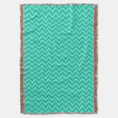 Ikat Chevrons - Turquoise en aqua Deken (Voorkant Verticaal)