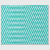 Ikat Chevrons - Turquoise en white Cadeaupapier (Vlak)