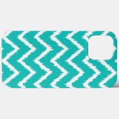 Ikat Chevrons - Turquoise en white Case-Mate iPhone Case (Achterkant (horizontaal))