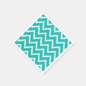 Ikat Chevrons - Turquoise en white Servetten (Hoek)