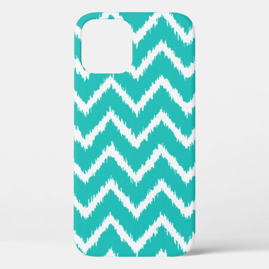 Ikat Chevrons - Turquoise en wit Case-Mate iPhone Case (Achterkant)