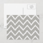 Ikat Chevrons - Zilver grijs en wit Briefkaart (Voorkant / Achterkant)