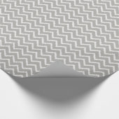 Ikat Chevrons - Zilver grijs en wit Cadeaupapier (Hoek)