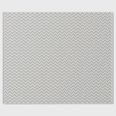 Ikat Chevrons - Zilver grijs en wit Cadeaupapier (Vlak)