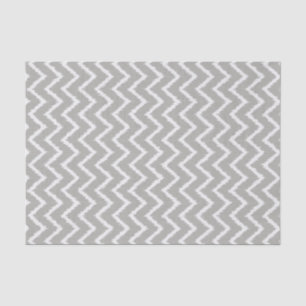 Ikat Chevrons - Zilver grijs en wit Tissuepapier