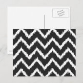 Ikat Chevrons - Zwart-wit Briefkaart (Voorkant / Achterkant)
