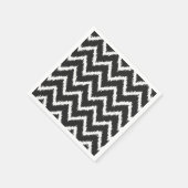 Ikat Chevrons - Zwart-wit Servet (Hoek)