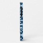 Ikat damask patroon - Dark Indigo en Light Blue Case-Mate iPhone Case (Achterkant/links)