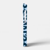 Ikat damask patroon - Dark Indigo en Light Blue Case-Mate iPhone Case (Achterkant / Links)