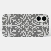 Ikat damask patroon - Licht en Middelgrijs Case-Mate iPhone Case (Achterkant (horizontaal))