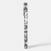 Ikat damask patroon - Licht en Middelgrijs Case-Mate iPhone Case (Achterkant / Links)